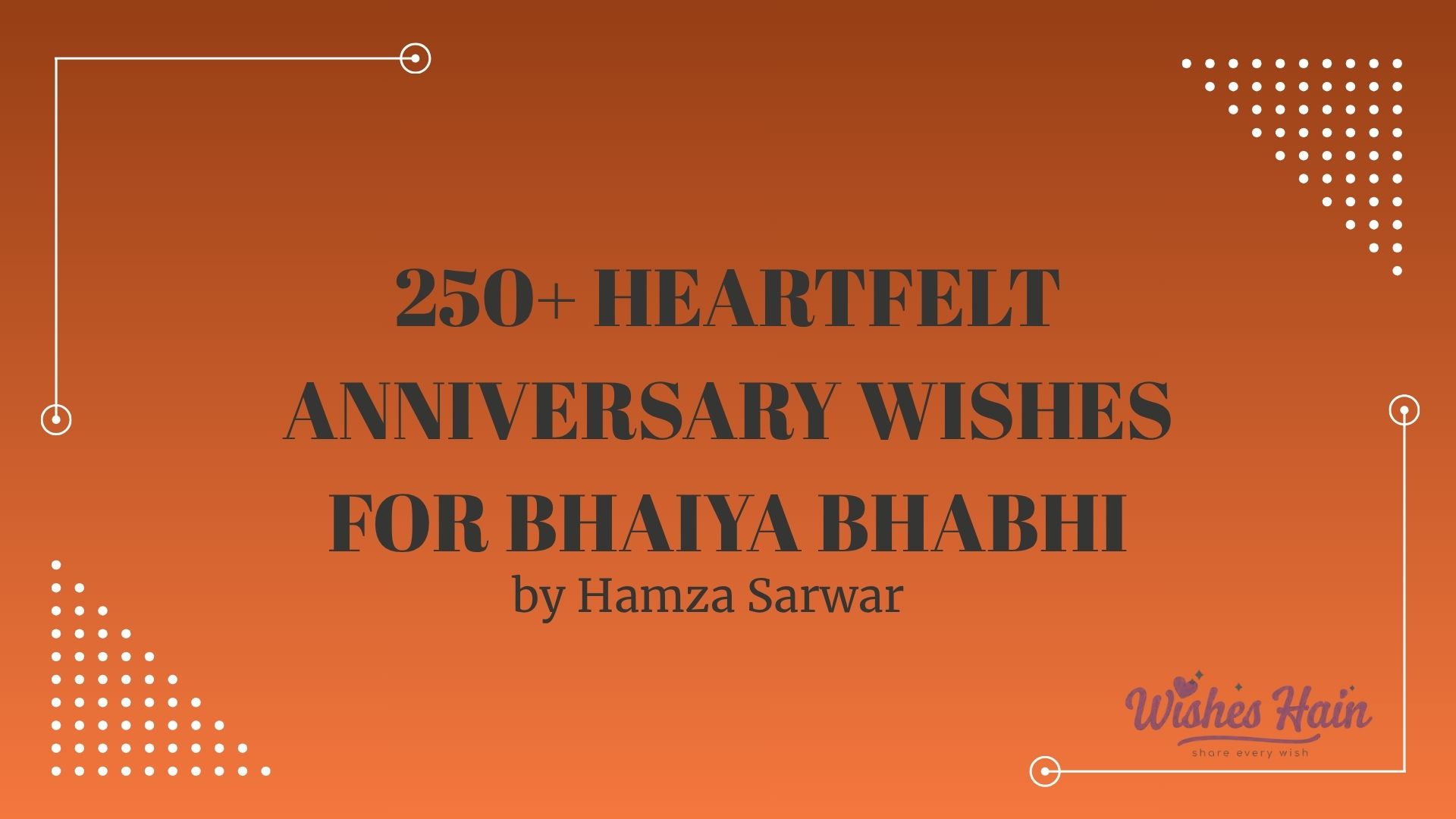 Anniversary Wishes for Bhaiya Bhabhi