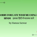 Sorry For Late Wish